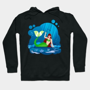 Greeting a Mermaid Hoodie